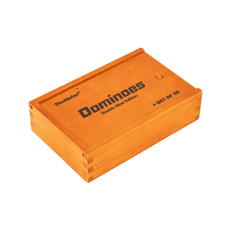 คิวบาแบบดั้งเดิมคู่เก้ากล่องไม้ Dominoes