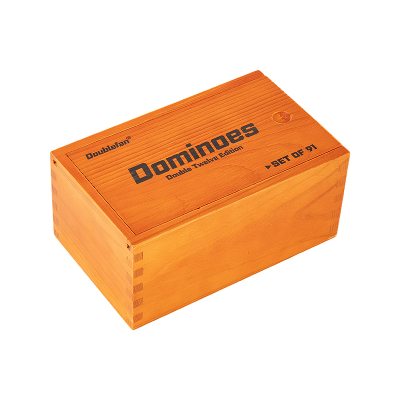 Double Twelve Polka Dot Dominoes กล่องไม้